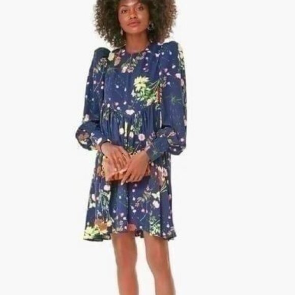 Tuckernuck Pomander Place Wildflower Spencer Floral Mini Dress Puff Sleeve Small - Picture 3 of 12
